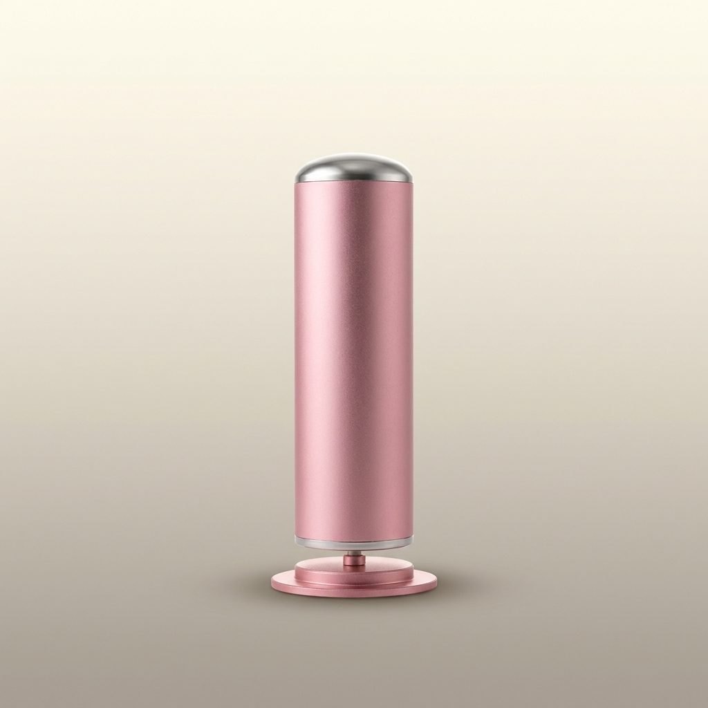 Rive Velvet Pro callus remover, a slim rose-gold cylinder on a warm ivory background